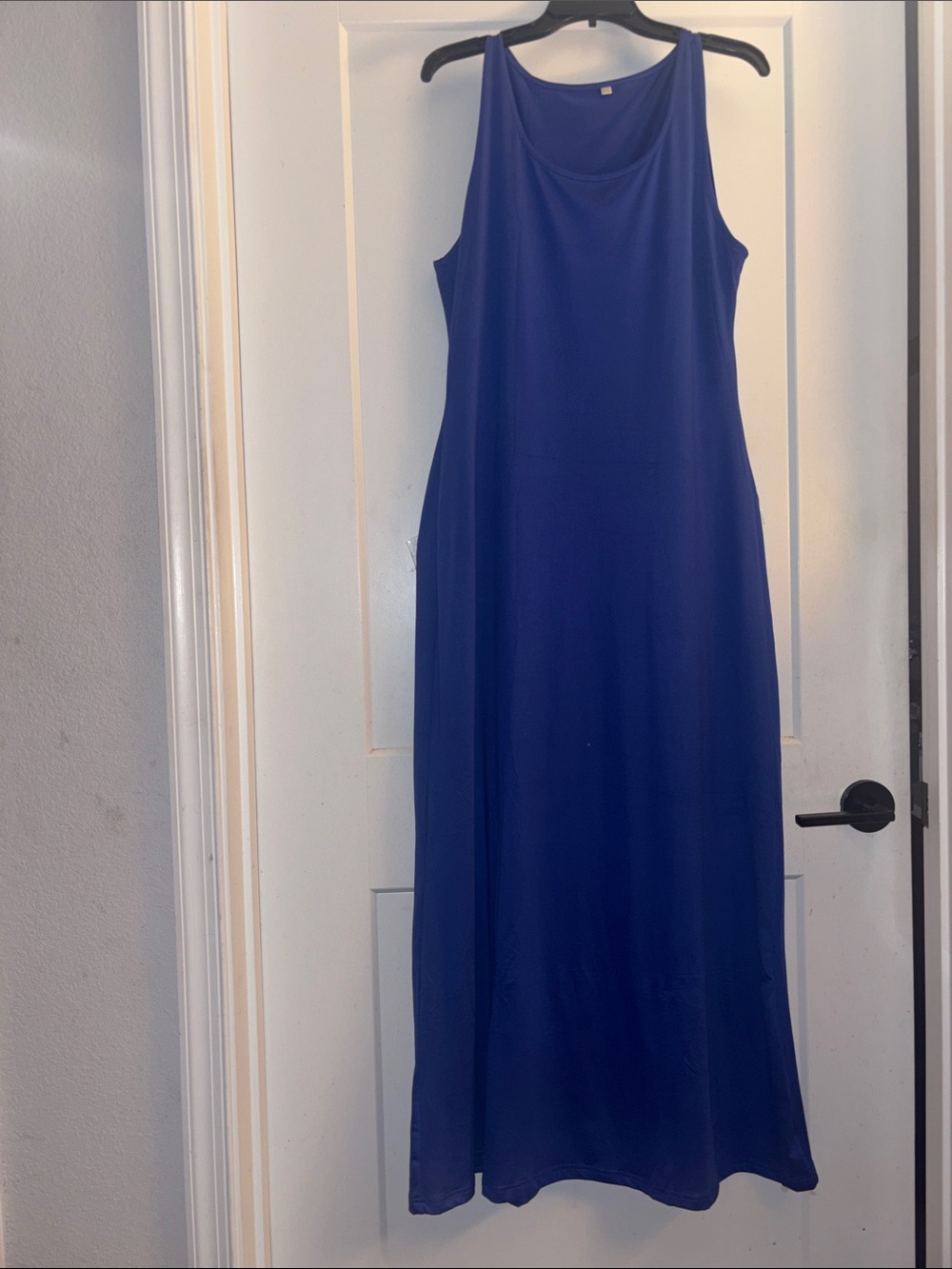 Sleeveless Royal Blue Maxi Dress - Women's 2X